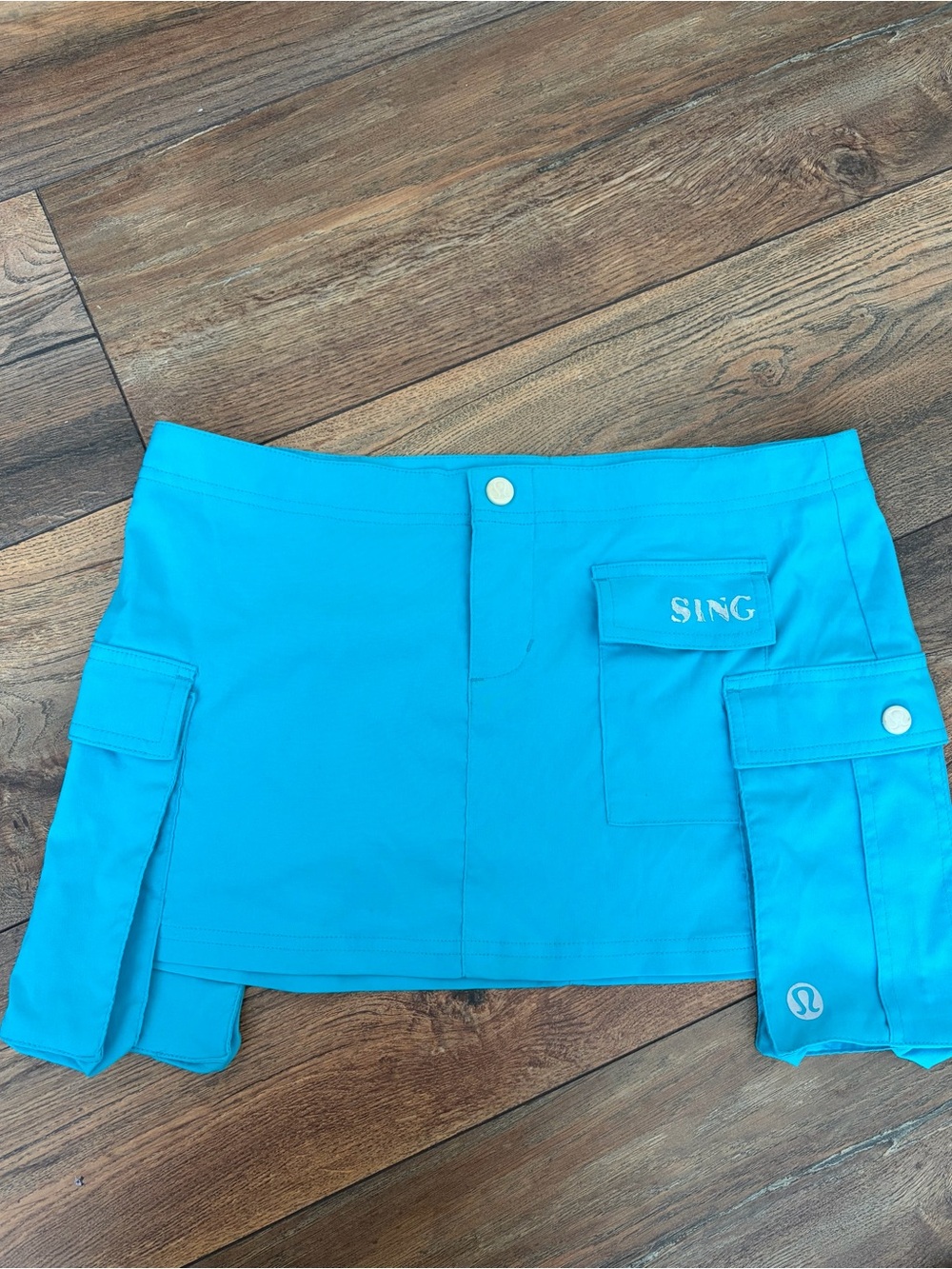 Lululemon Bright Blue Cargo Mini Skirt